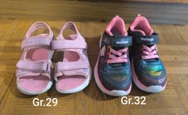Mädchenschuhe Sandalen (Gr. 29) & WellWalk Sportsc