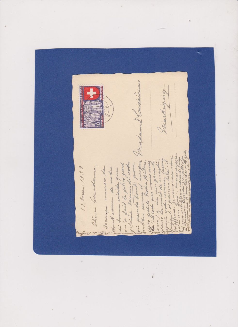 Cartoline postali: Carte Postale La Providence Sierre Valais 1939 – Usato da Bex venduto da Canouille 1