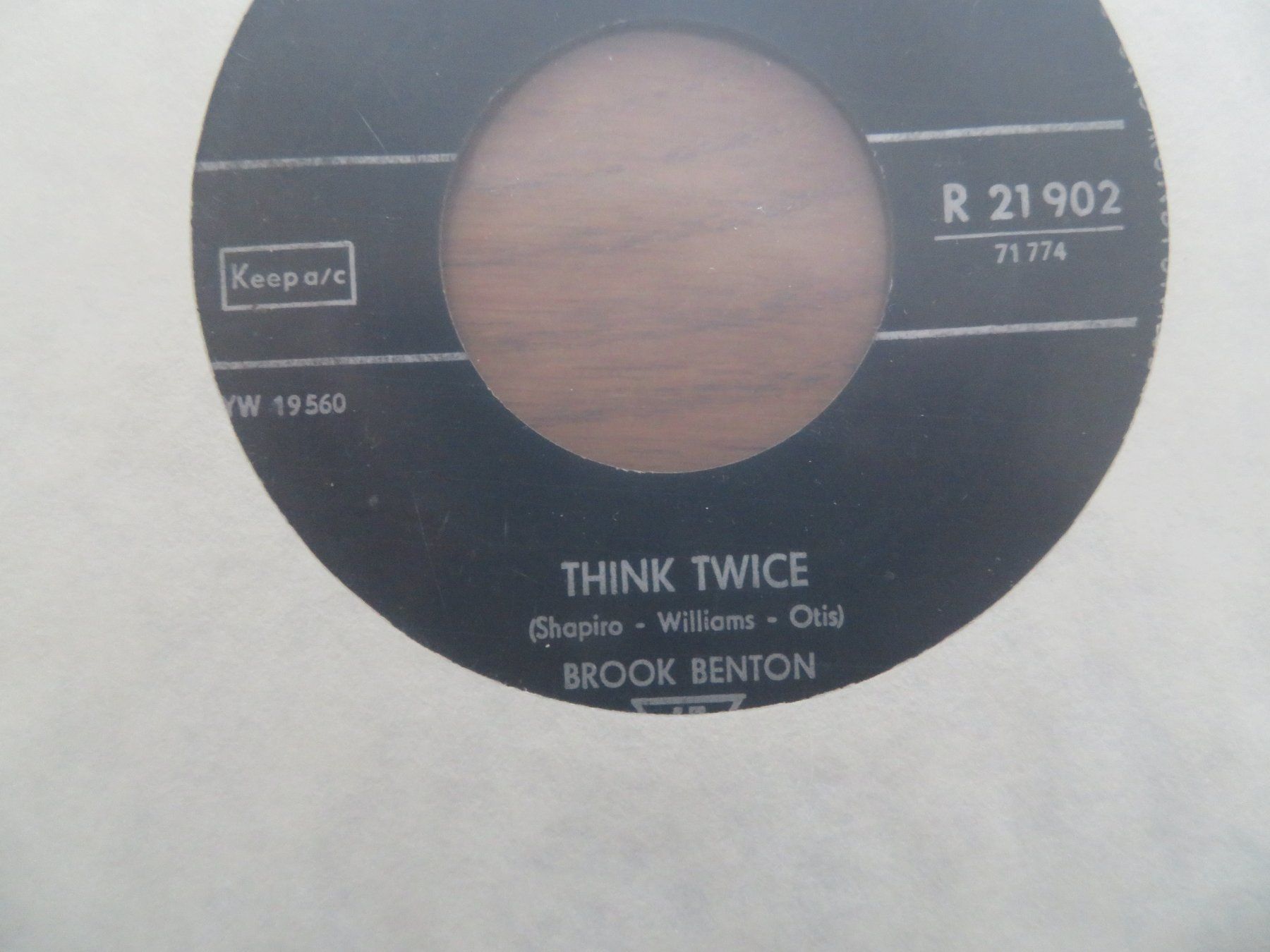 Schallplatten: Brook Benton Single Schallplatte - Think Twice / For my Baby – Gebraucht aus Zürich von max_cp5f 1