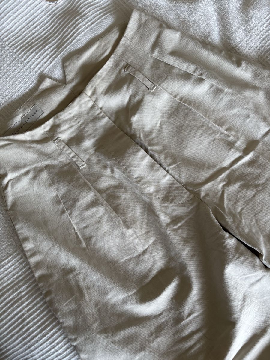 Stella McCartney Pantaloni: stella mccartney wide leg hose helles beige – Usato da Winkel venduto da Zimtguetzli 6