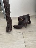 brauner Damenstiefel in Grösse 35, Echtleder