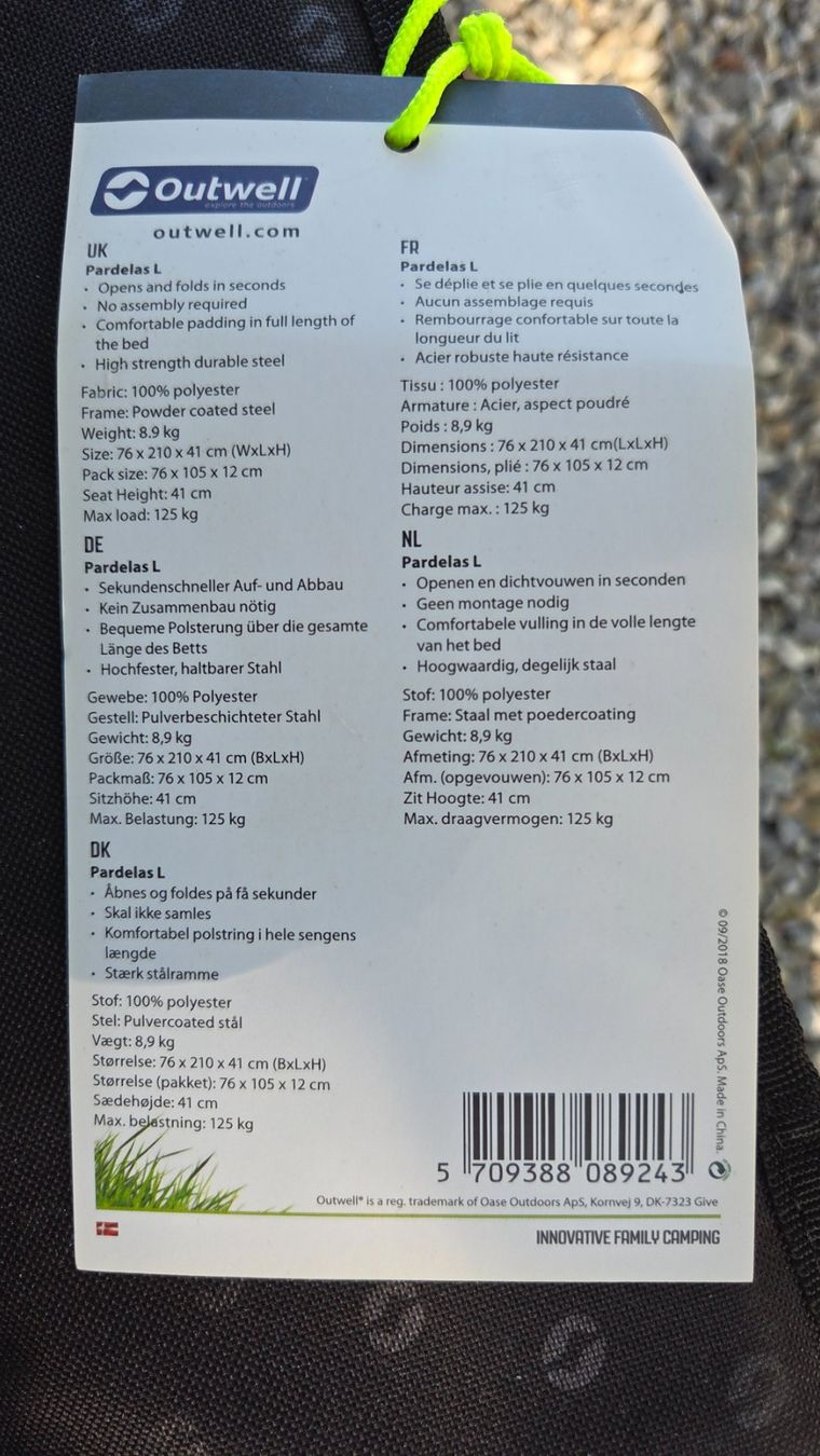 Outwell Betten: Paradelas Klappbett – Gebraucht aus Sigigen von luminoso51 2
