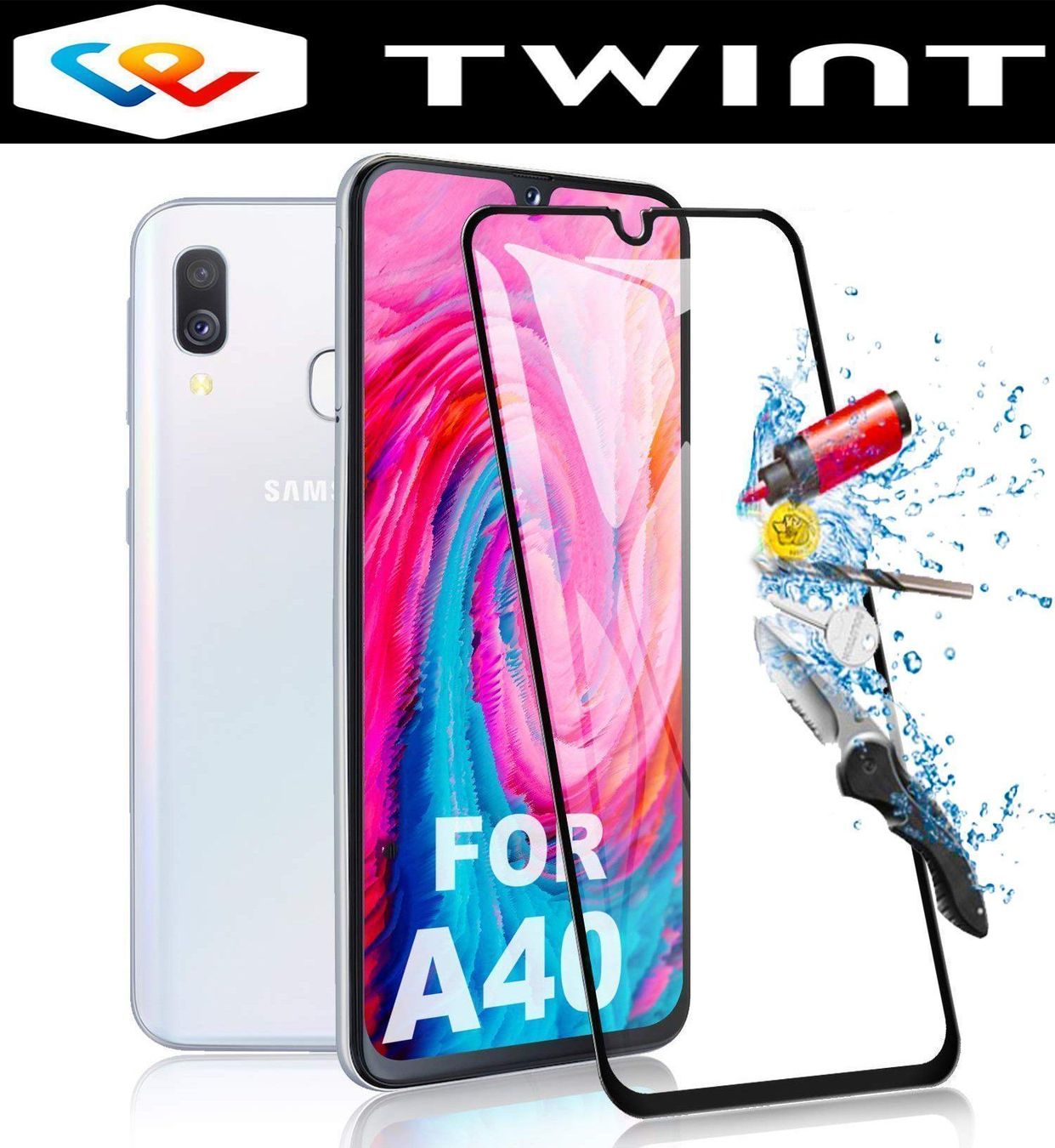 Covers & Schutzfolien: Samsung Galaxy A40 Panzerglas Schutzglas FULL DISPLAY GLAS – Neu und originalverpackt aus Volketswil von coverandmore