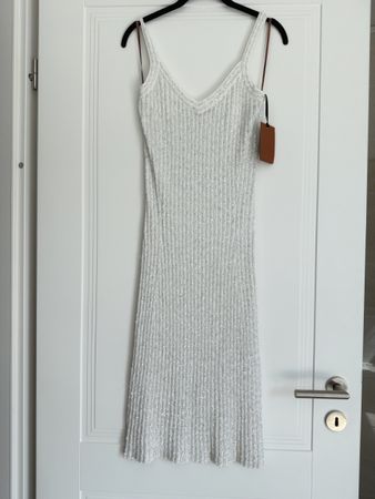 Missoni sequin knit dress white size S new