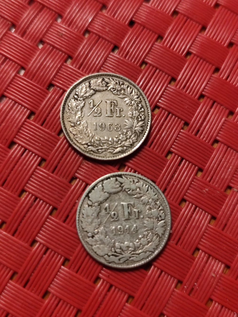 Alle Münzen: 50rappen silber 1914+1963 – Gebraucht aus minusio von bierbrauer