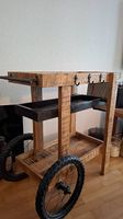 Rustikaler Servierwagen / Barwagen aus Holz