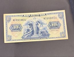 Billet 10 Deutsche Mark. Série 1949. Parfait état. 
