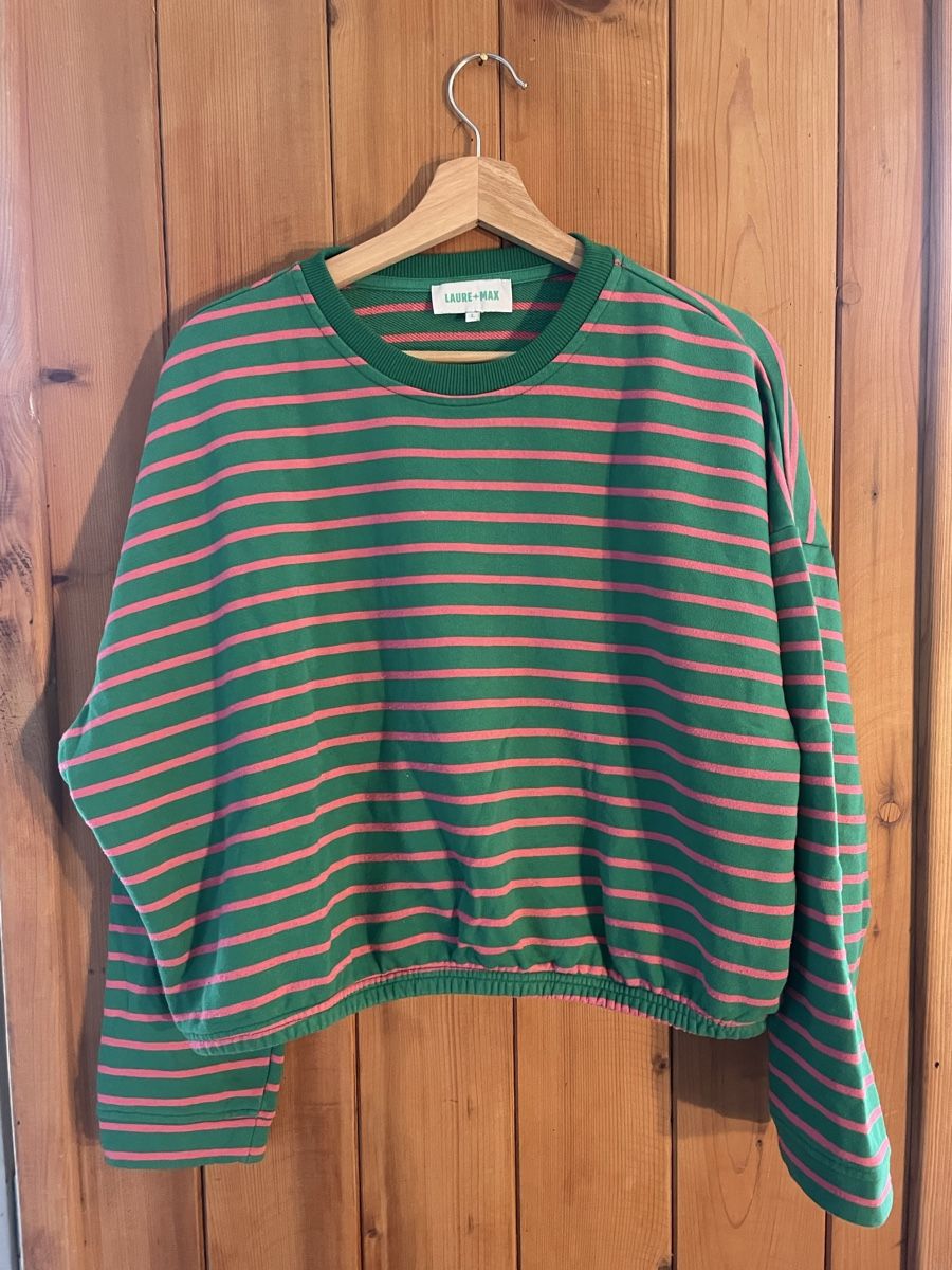 Maglioni & Felpe: LAURE+MAX Pullover gestreift Gruen/Pink L – Usato da Wabern venduto da soma.83