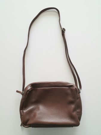 Umhängetasche Leder braun Handtasche BIBA 25x18 cm NEU