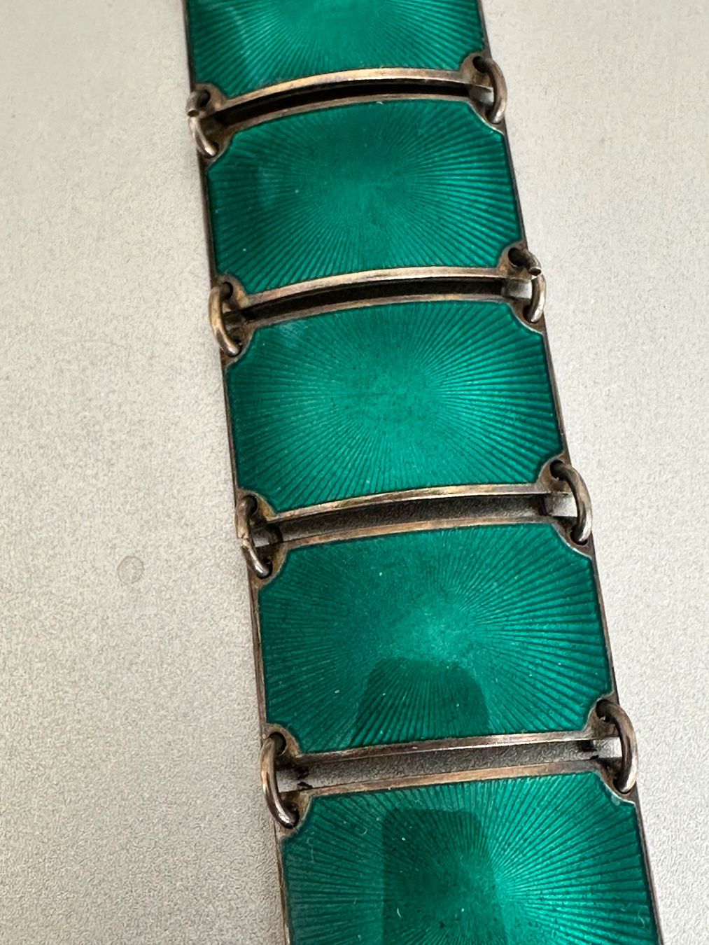 Bracciali & Braccialetti: Vintage 925er Silber Armband mit Emaille, David Andersen – Usato da Onex venduto da Antiqueshow 2