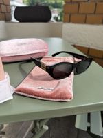Original Miu Miu MU A03S Sonnenbrille Schwarz Full Set