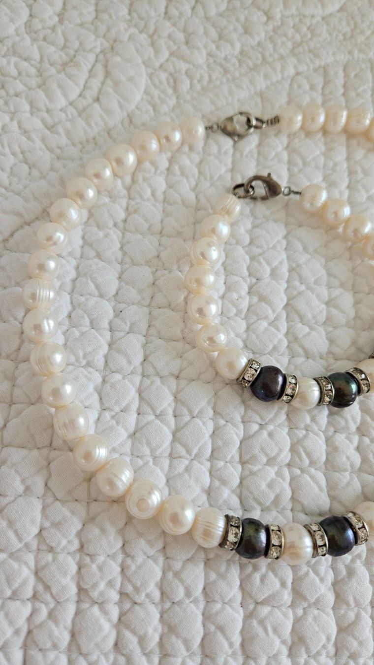 Altri gioielli: Süsswasser Perlenkette & Armband mit Strass Perlenset – Usato da Gossau ZH venduto da fashiontwo 4
