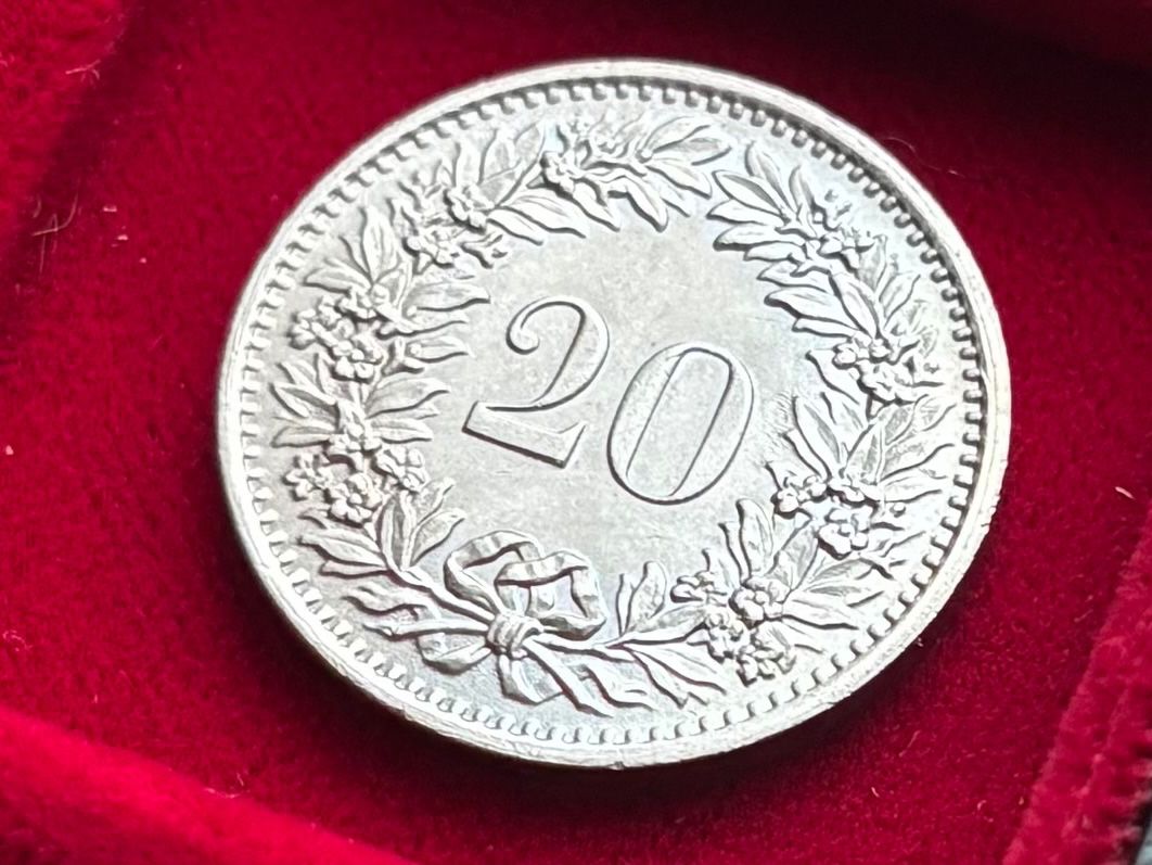 Alle Münzen: Schweiz 20 Rappen 1971 B - unz Libertaskopf – Gebraucht aus Speicher von CH-Schatzkammer 1