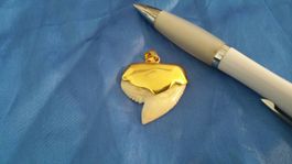 Anhänger Schmuck Handarbeit Gold 750  Tigerhai Unikat