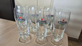 6 Verres à pied Heineken Prestige 25 cl neufs