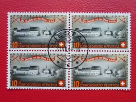 1944: B23 Viererblock, mit idealem Zentrumstempel LIESTAL BL