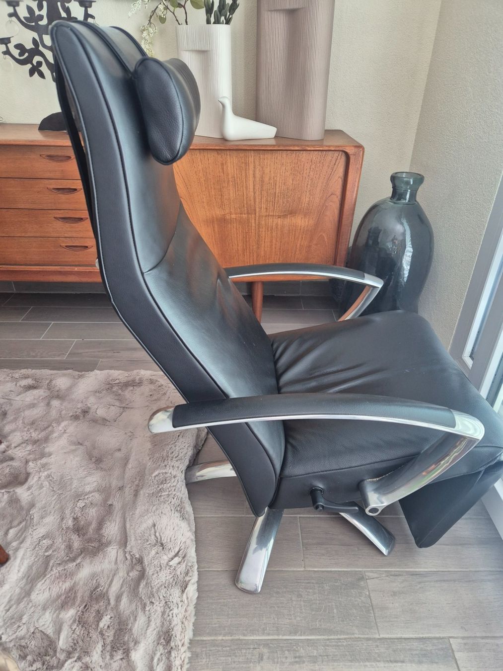 Jori Poltrone: Fauteuil relax cuir noir Jori – Usato da Fully venduto da tameab 5