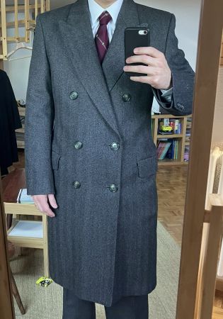 Christian Dior Wollmantel, Doppelreiher, Gr. ca. 48/M