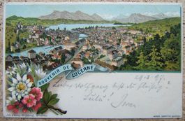 SCHLUMPF-LITHO SOUVENIR DE LUCERNE 1897