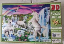 Puzzle 3D Licornes 500 piéces env. 46x61cm neuf