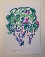 Walter Ropélé Original Buntstift/Papier 20x15cm handsign.