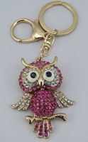 Glitzernder - EULEN - Schlüsselanhänger - Pink - Neu