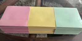 Haftnotizen 3x Rosa Gelb Gruen 3x Stapel NEU