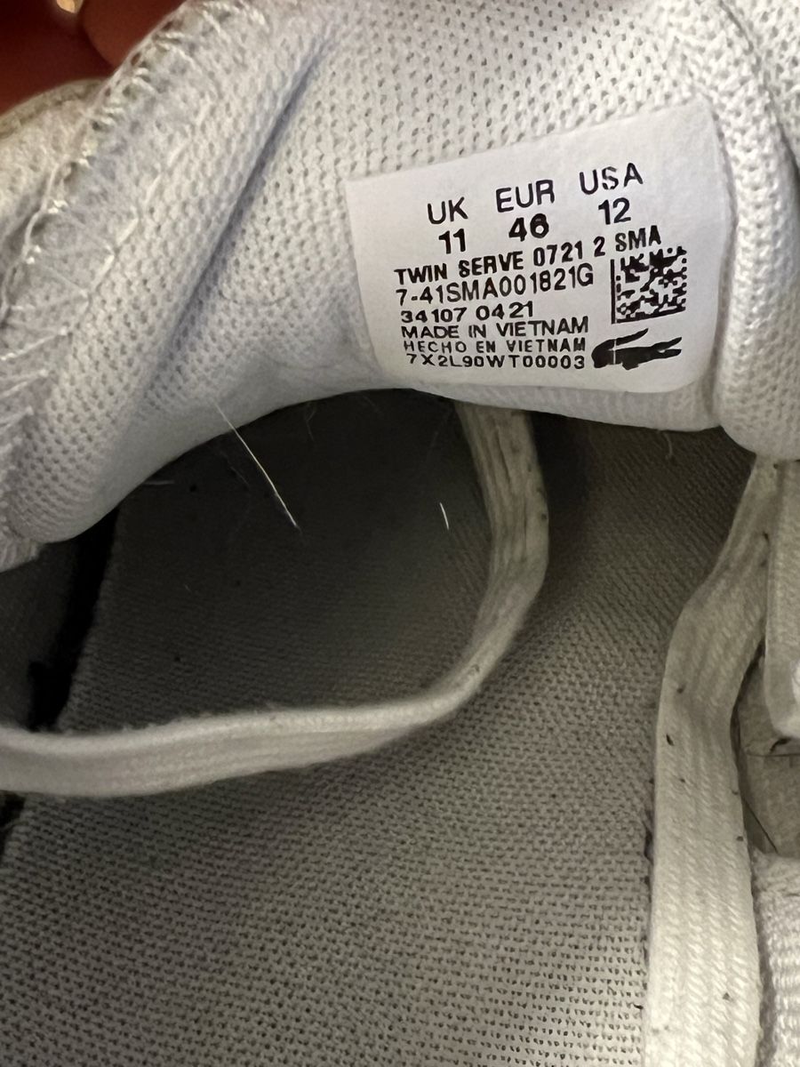 Lacoste Scarpe da uomo: Herren Sneaker Lacoste weiss Grösse 46 – Usato da Chur venduto da ZATO 4