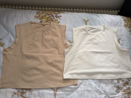 Damen Oberteile ärmellos beige und cremeweiss Grösse M