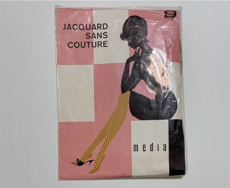Strümpfe media Jacquard gemustert Gr. 9 hell creme