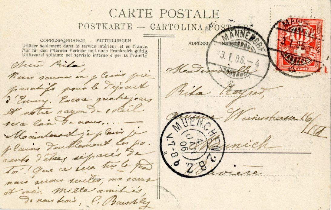 Cartoline postali: Männedorf  ZH       um 1906 – Usato da Brig venduto da Valcards54 1