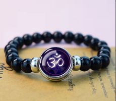 Om Symbol Naturstein-Armband – spiritueller Schmuck
