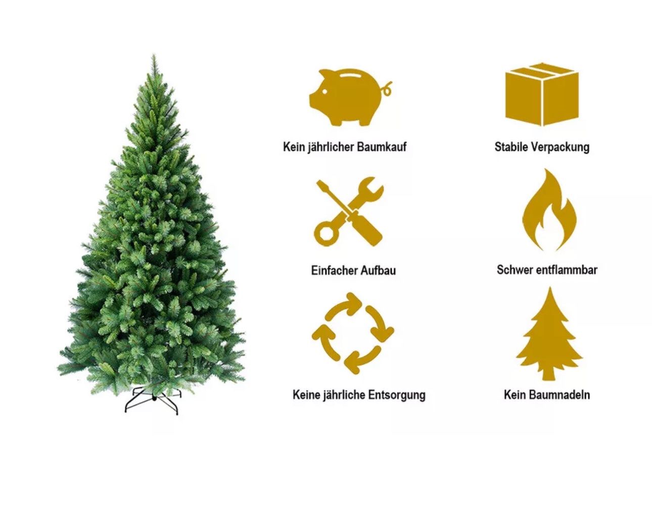 Alle Dekorationen: Deluxe 150 cm Weihnachtsbaum Christbaum Tannenbaum – Neu und originalverpackt aus Amriswil von JaJa-Express 2