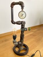 Vintage Steampunkt Tischlampe, 60 cm hoch