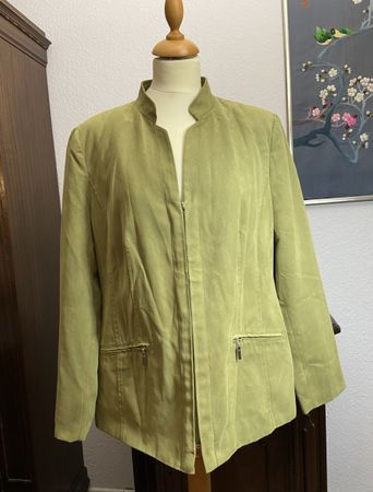 Velour Damen Jacke olive Gr.42