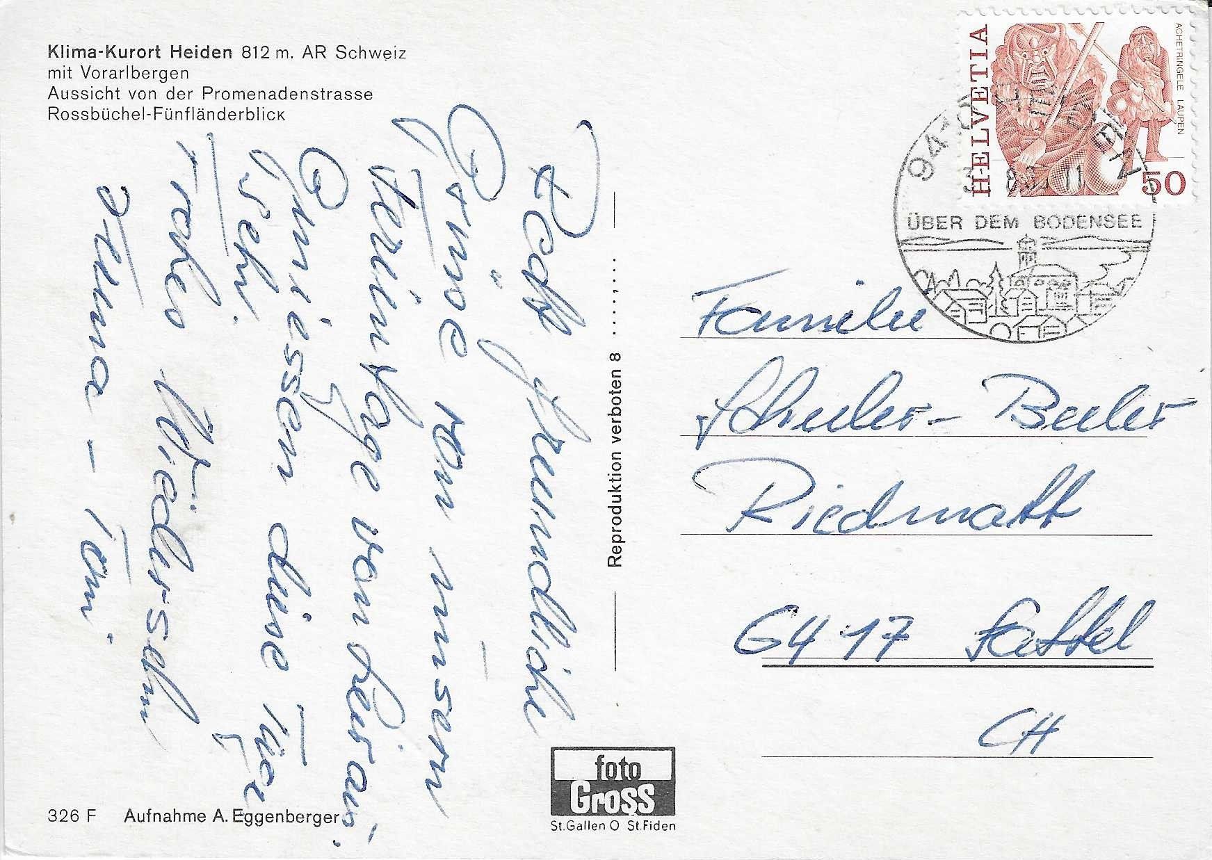 Cartoline postali: Klima-Kurort Heiden AR – Usato da Rothrist venduto da Stranglehold 1