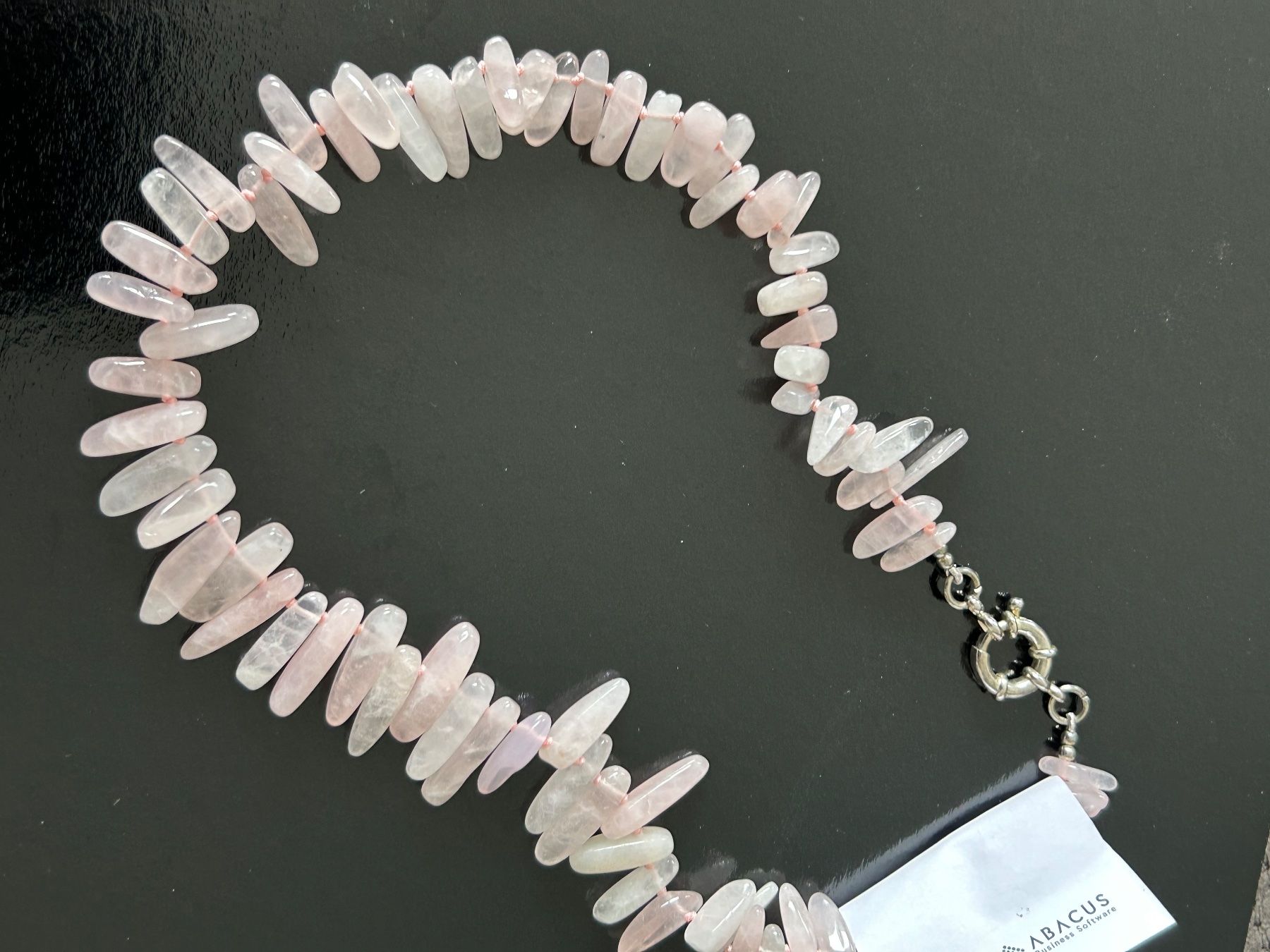 Catenine: Abacus Kette, Rosenquarz Edelsteine – Nuovo (secondo la descrizione) da Triengen venduto da zomavesu 1