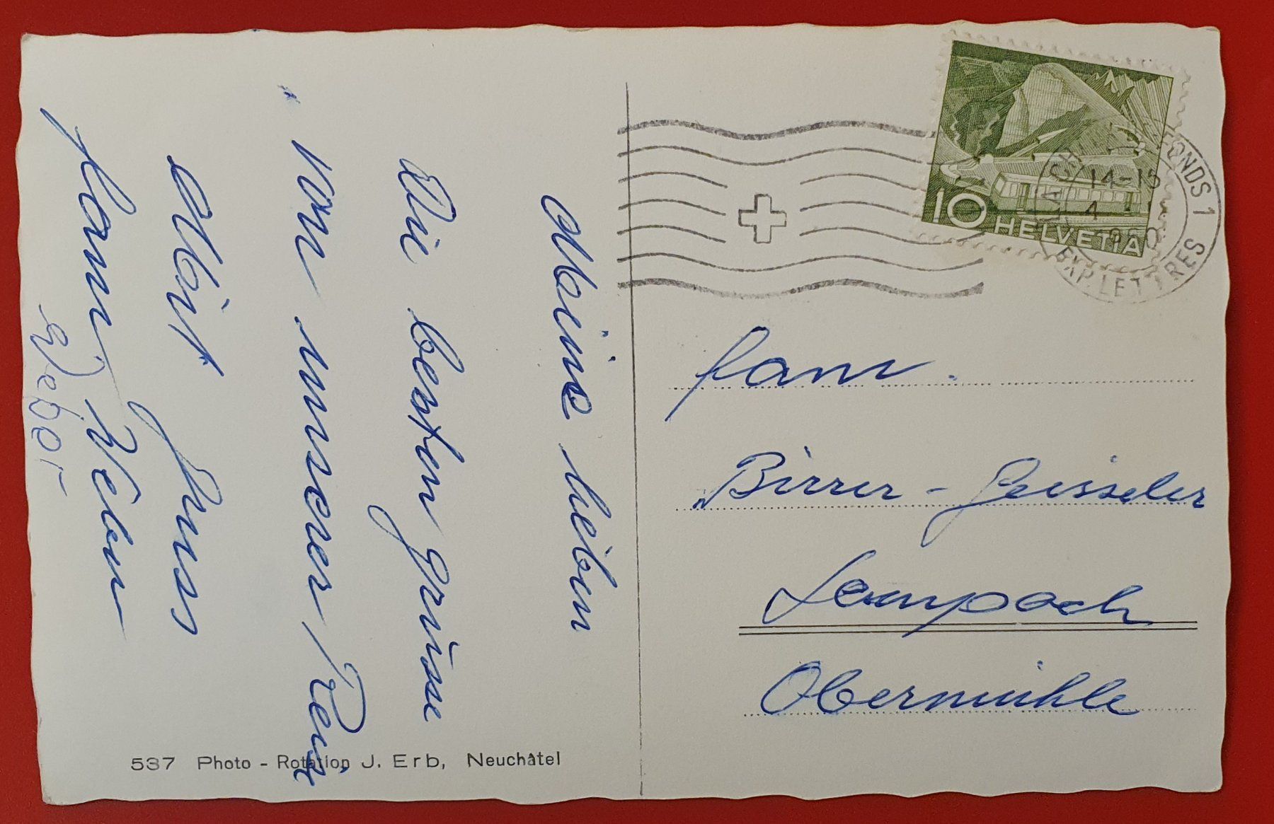 Ansichtskarten: La Chaux-de-Fonds 1960 – Gebraucht aus Kreuzlingen von Rschweiz1 1
