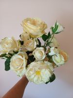 neu: Kunstrosen Deko-Blumen Strauss 