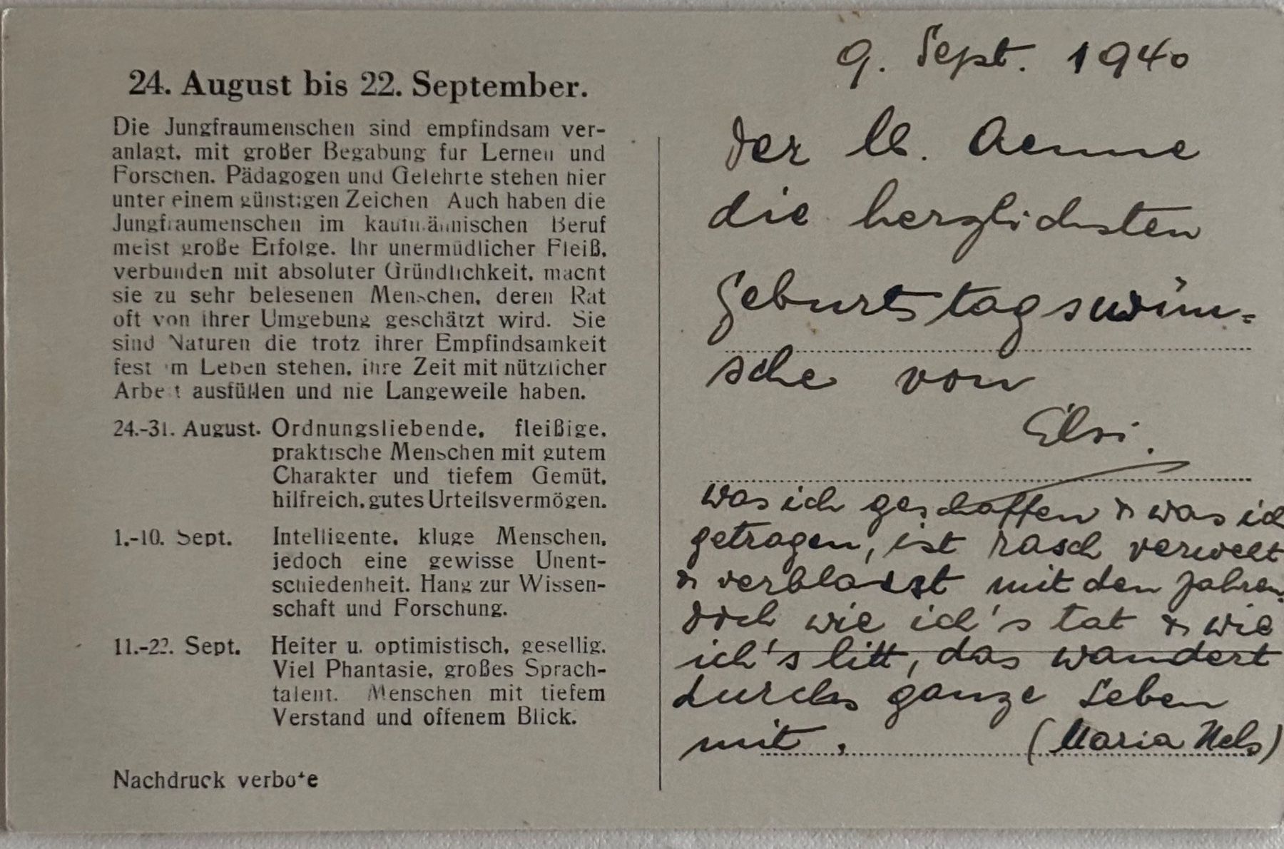Cartes postales: Astrologie, Jungfrau – D'occasion à Frauenfeld par Merk52 1