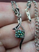 Collier argent avec diamant de moissanite de 0,5 ct certifié