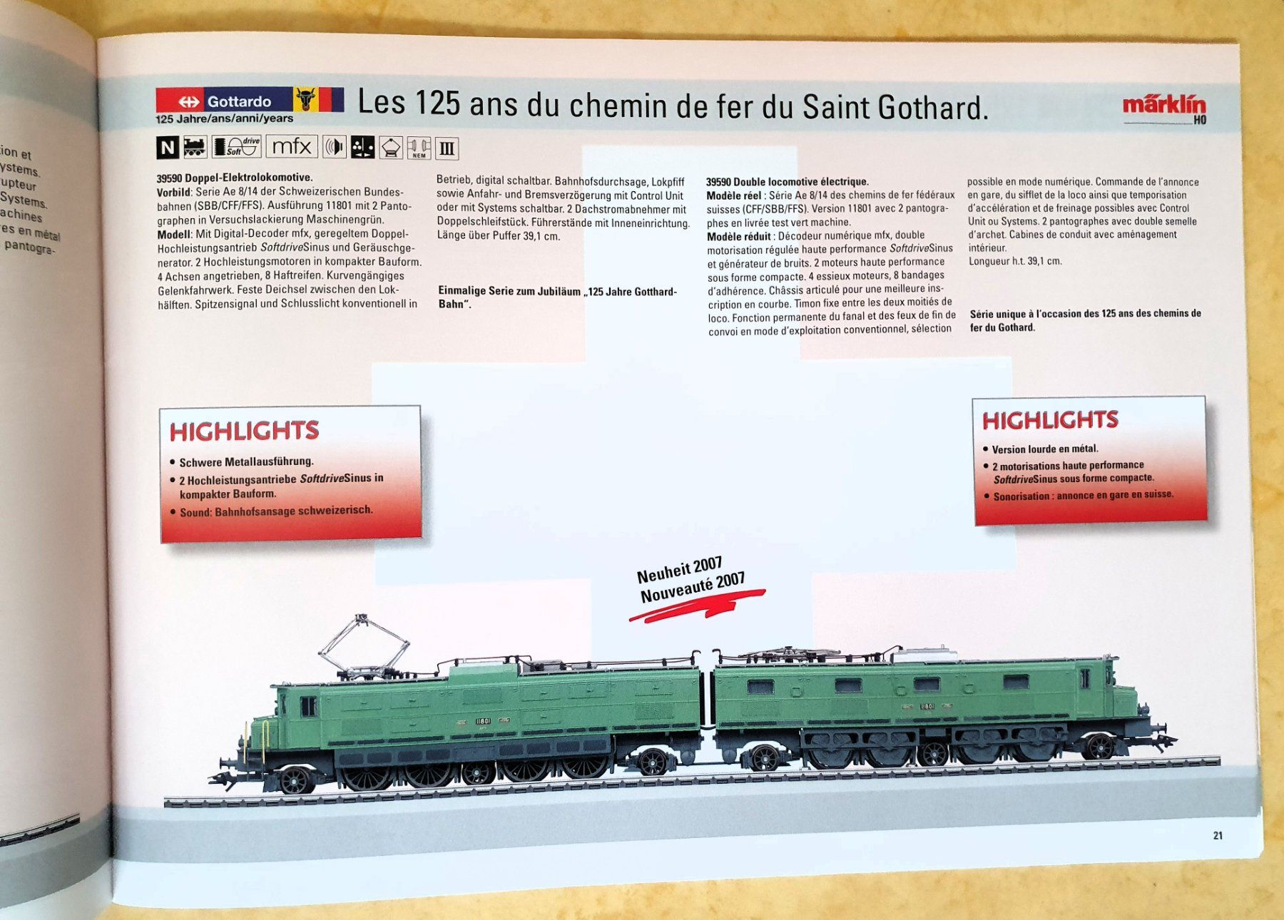 Märklin Modelleisenbahnen: Märklin, Schweizer Programm 2007, Programme Suisse 2007 – Neu (gemäss Beschreibung) aus Martigny von Abm1000 3