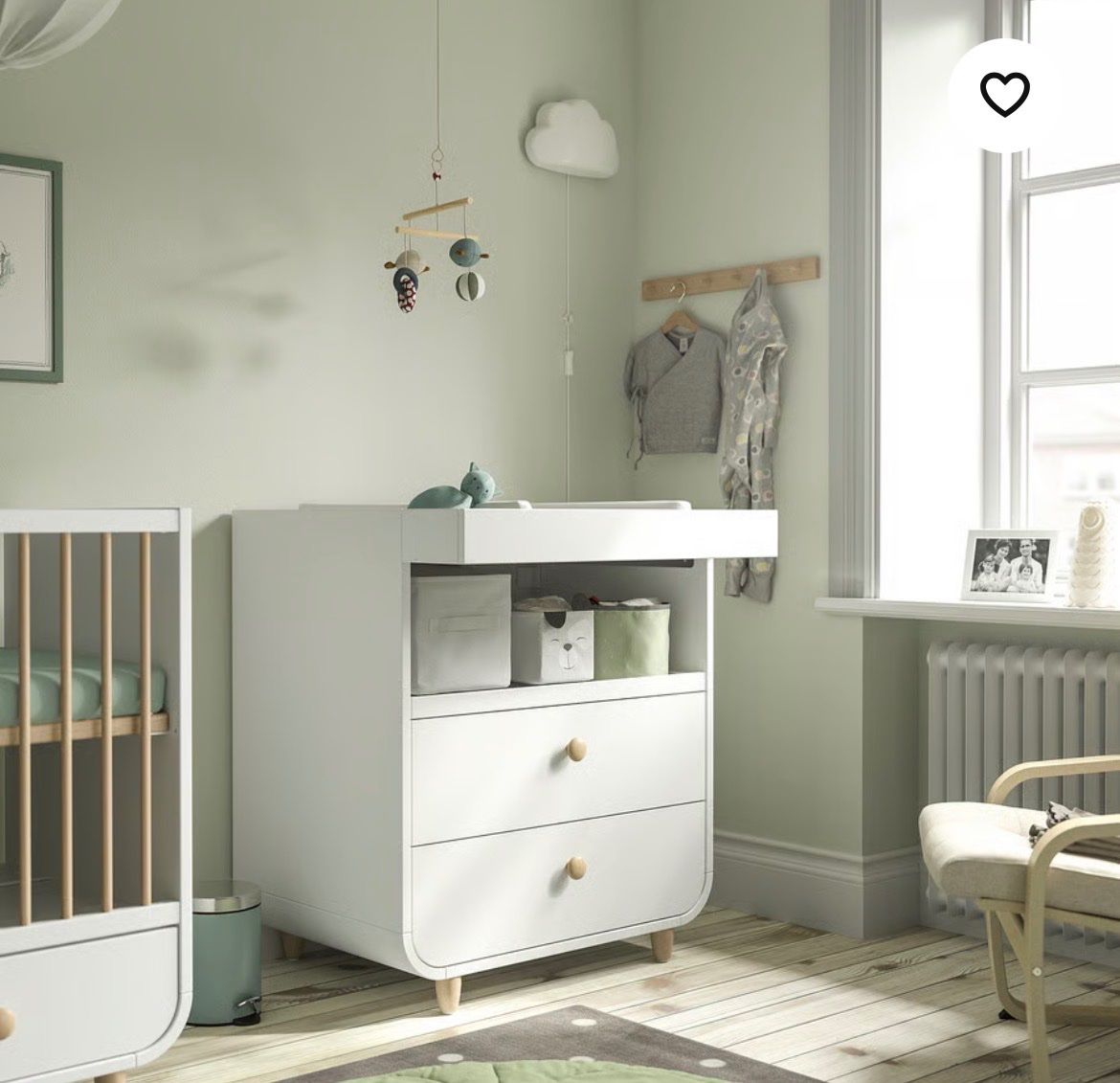 Ikea Fasciatoi & Accessori: MYLLRA Wickeltisch mit Schubladen, weiß – Usato da Zürich venduto da chr_j2vm