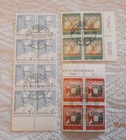 Pro Patria, 4er Blocks, ZNr. B133 - 135 mit Tabs