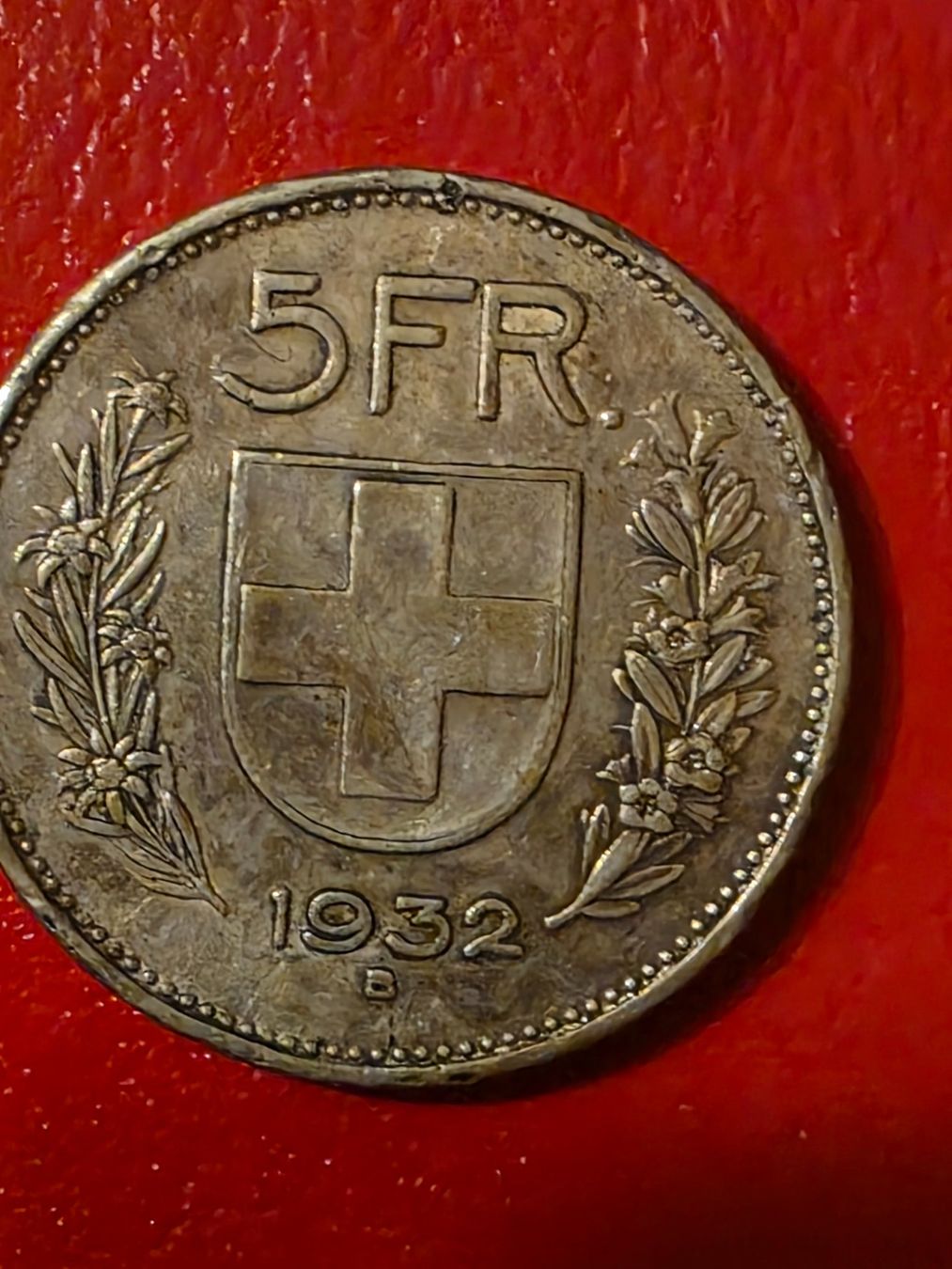 Tutti le monete: Silber Munzen 5 Franken Jg 1932 – Usato da Nyon venduto da freetoys08