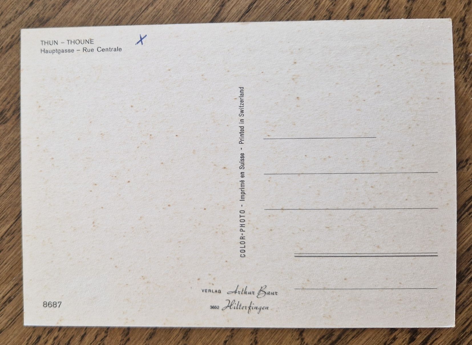 Cartoline postali: Thun Hauptgasse, Oldtimer – Usato da Ebikon venduto da Donar50 1