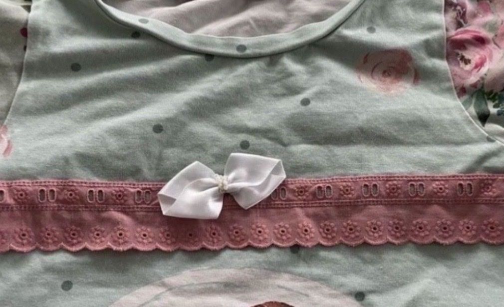 Maglioni & Felpe: Langarmshirt Mädchen Handmade 128 Blumenmuster – Nuovo (secondo la descrizione) da Freidorf TG venduto da nad_fxh7 3