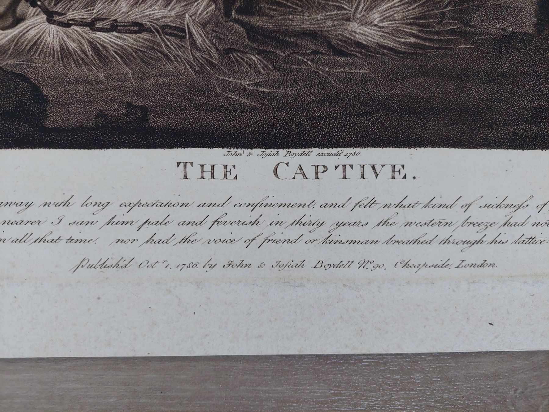 Gemälde: Orig. Radierung "The Captive" Joseph Wright - Thomas Ryder – Gebraucht aus Obfelden von Foto_Bild_Kunst_Buch 3