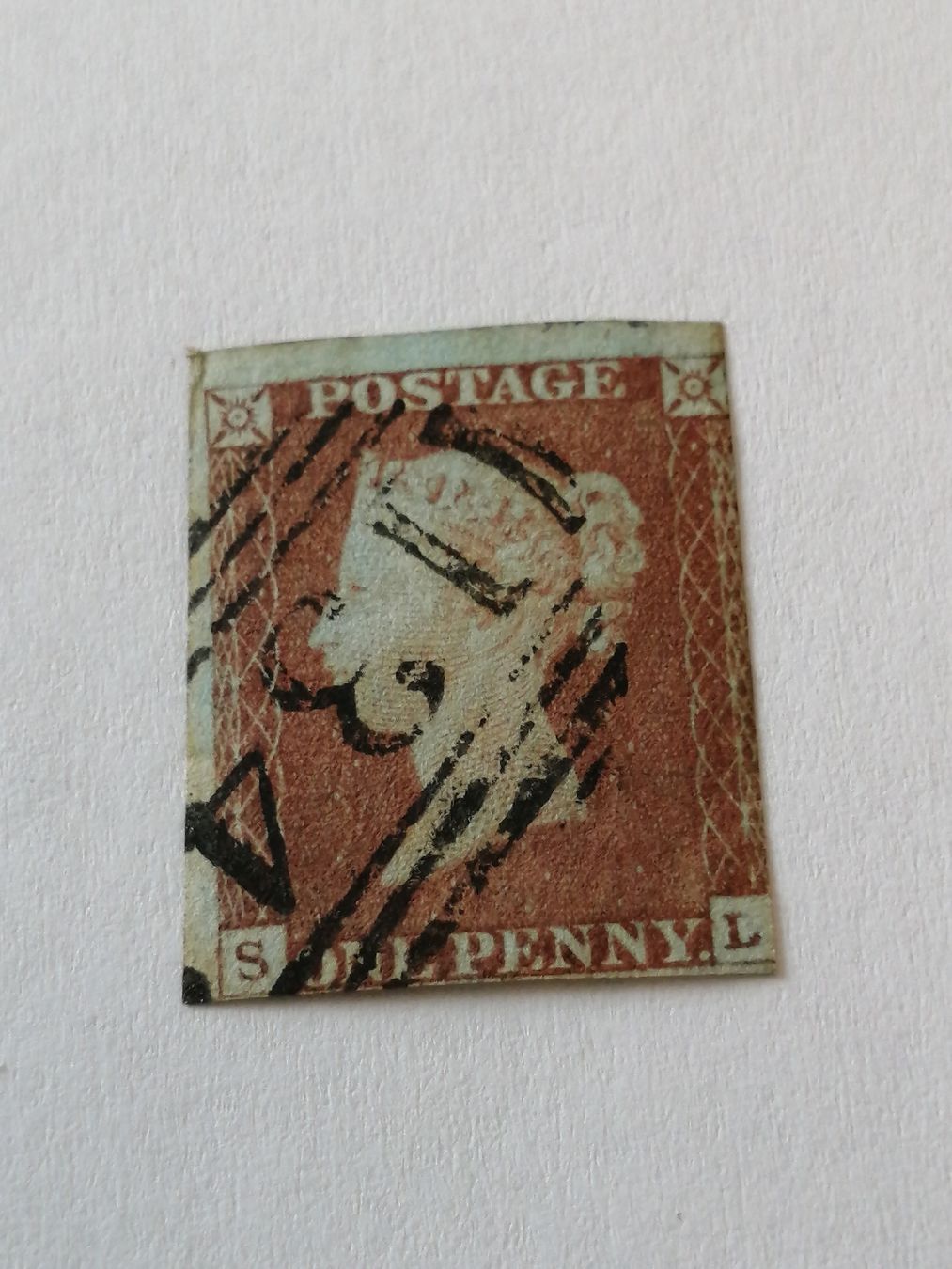 Alle Briefmarken: One Penny Red 1846, – Gebraucht aus Happerswil von tschergi