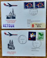 SWISSAIR 2 Erstflug Briefe Zurich - Zagreb 1965-66